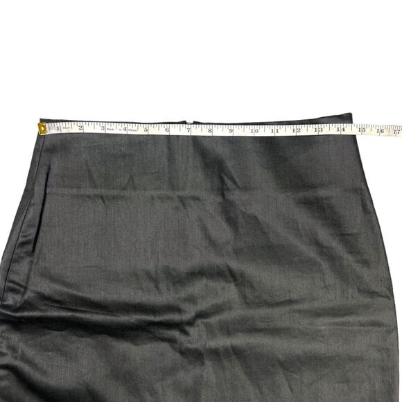 The‎ Kooples Pencil Skirt Solid Black Back Zip Mini Women's 40 Coated Fabric - Picture 5 of 12